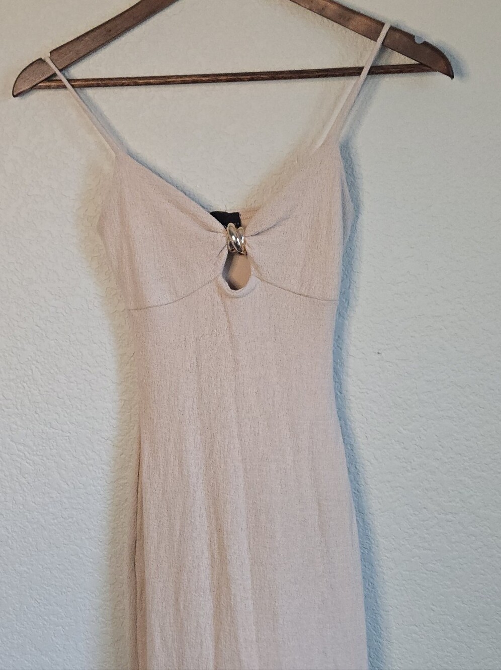 Windsor Blush Strapless Slip Dress with Front Ring Accent